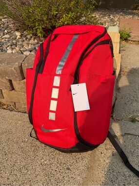 Nike Red Backpack with Silver Reflective Swoosh
